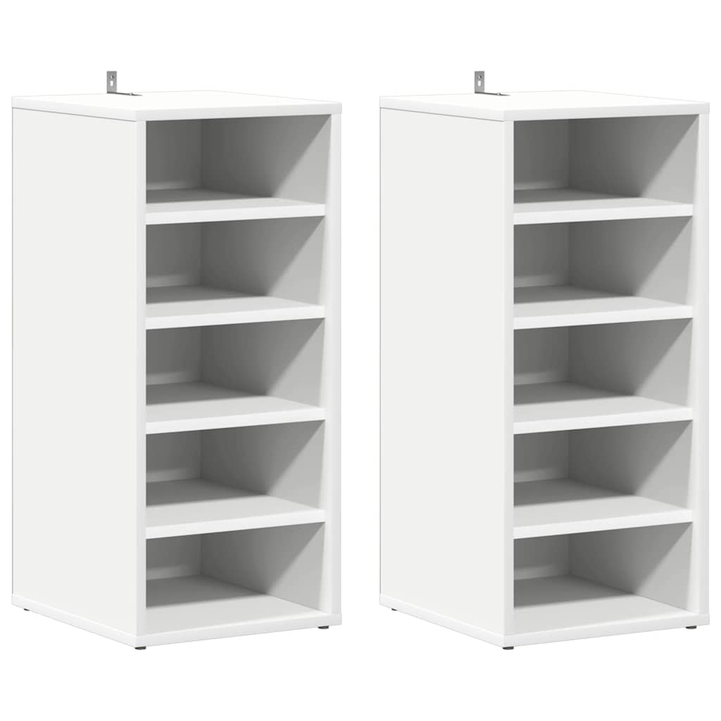 Shoe Cabinets 2 pcs White 31.5x35x70 cm Engineered Wood