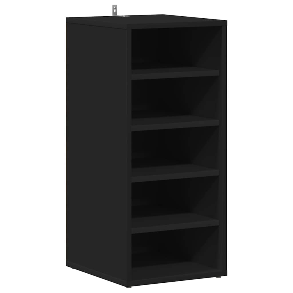 Shoe Cabinet Black 31.5x35x70 cm Engineered Wood