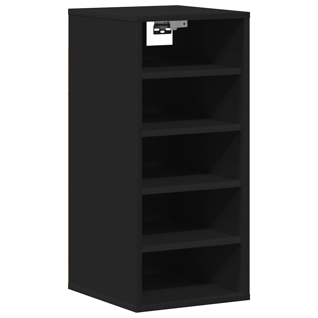 Shoe Cabinet Black 31.5x35x70 cm Engineered Wood