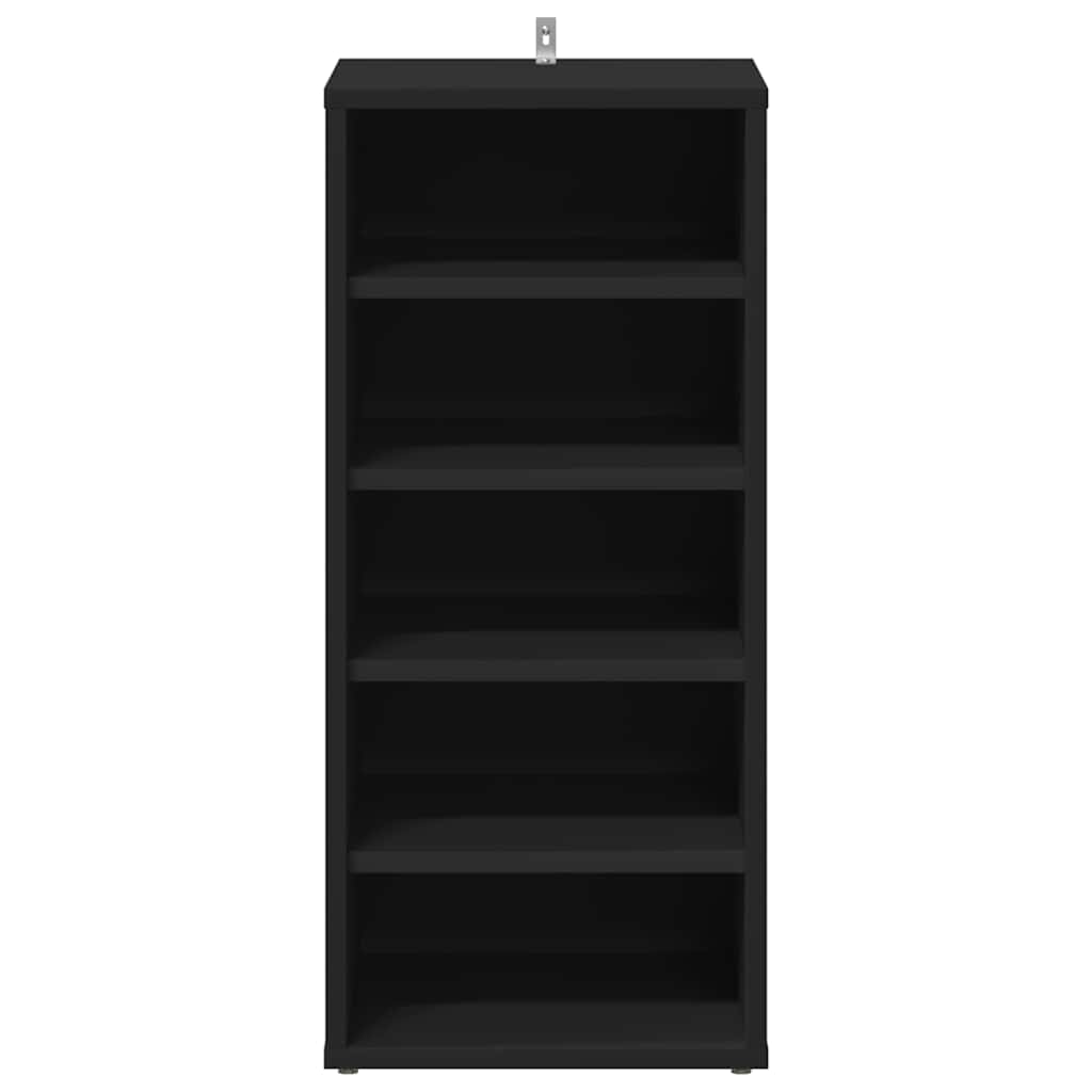 Shoe Cabinet Black 31.5x35x70 cm Engineered Wood