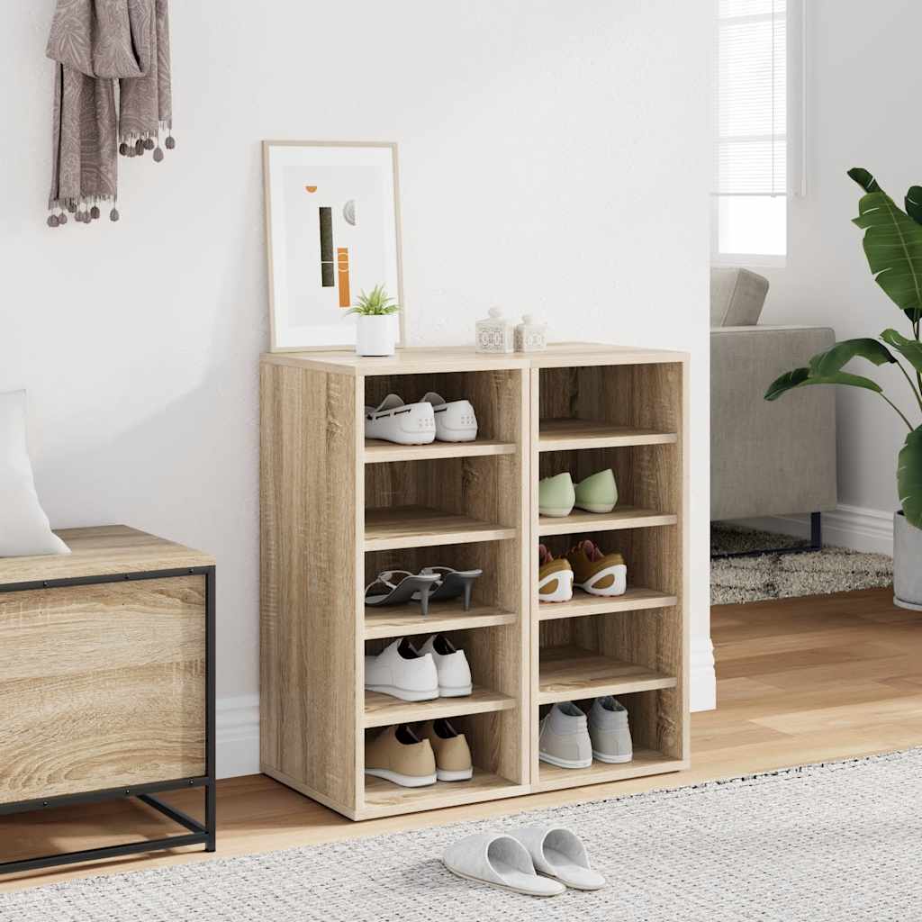 808988 vidaXL Shoe Cabinets 2 pcs Sonoma Oak 31,5x35x70 cm Engineered Wood