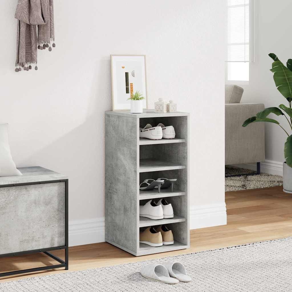 Shoe cabinets 31.5 x 35 x 70 cm Concrete Grey 5 compartments