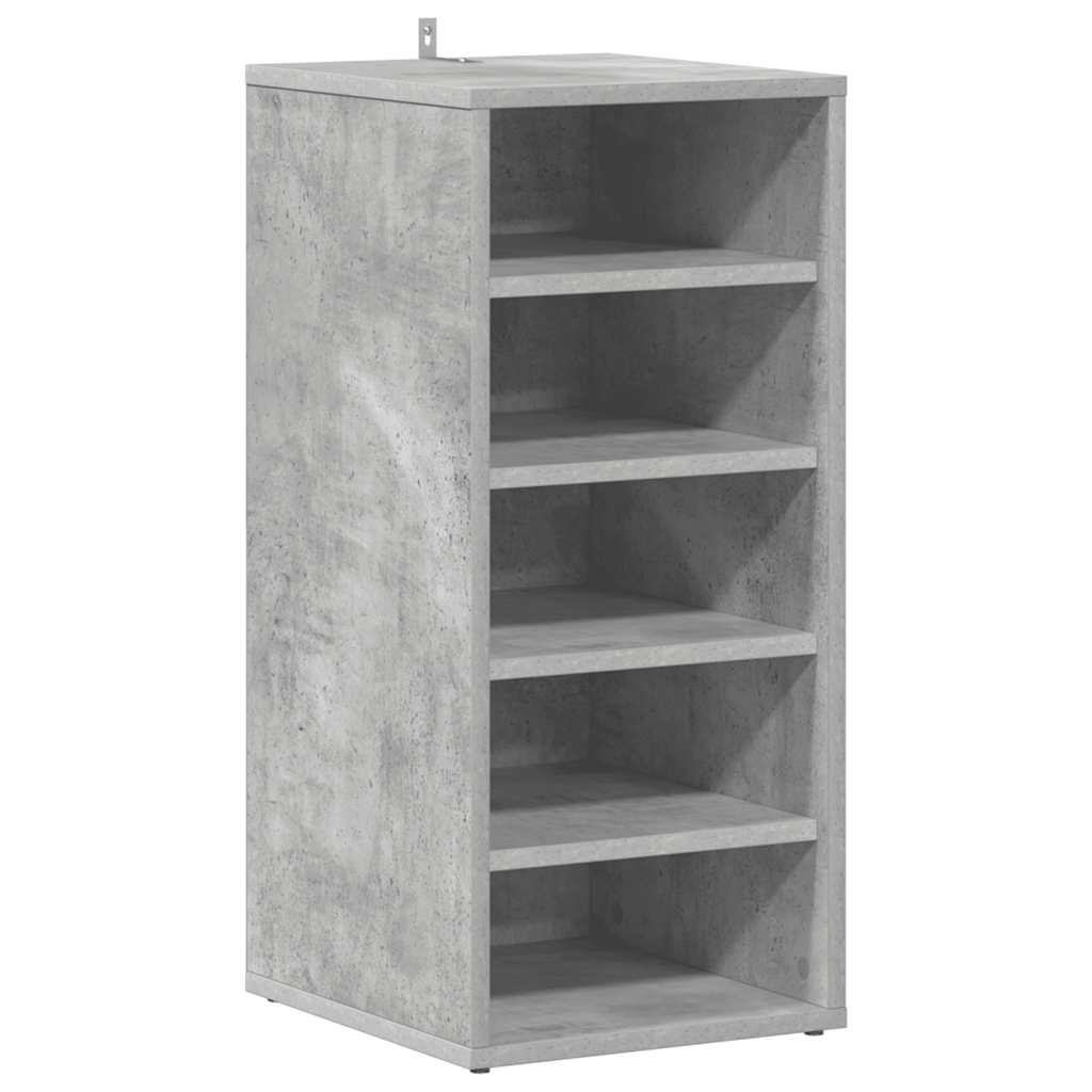 808990 vidaXL Shoe Cabinets 2 pcs Concrete Grey 31,5x35x70 cm Engineered Wood