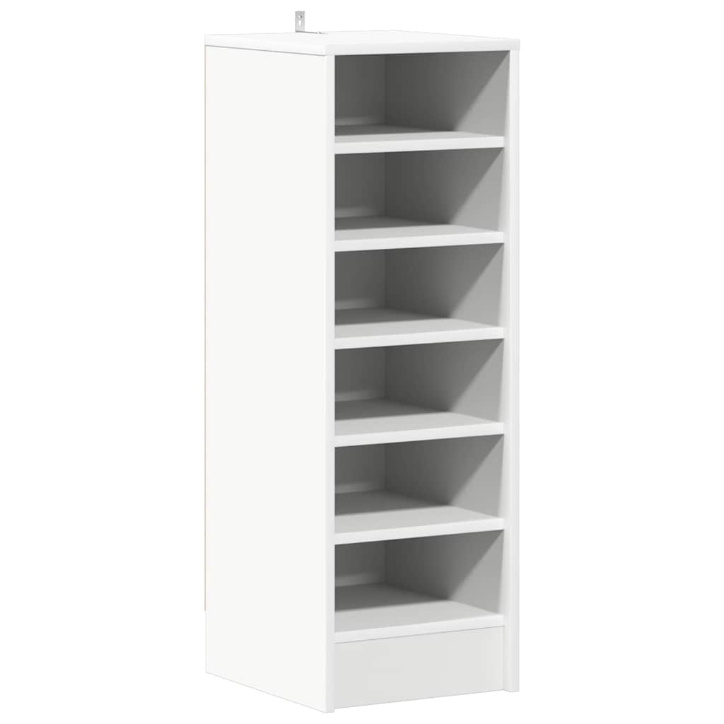 808999 vidaXL Shoe Cabinet White 31,5x35x90 cm Engineered Wood