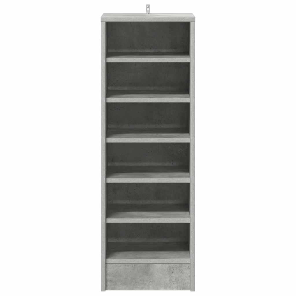 809003 vidaXL Shoe Cabinet Concrete Grey 31,5x35x90 cm Engineered Wood