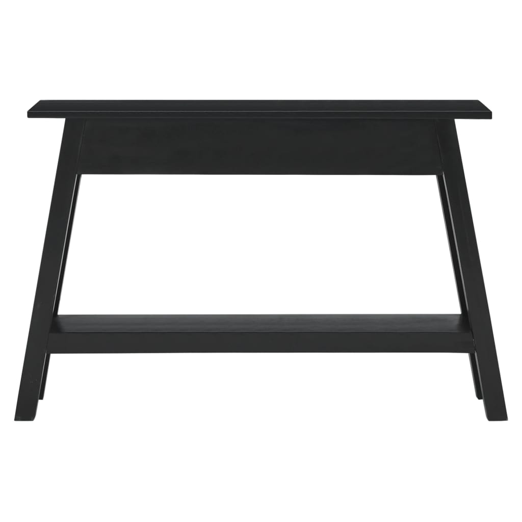 vidaXL Console Table Black 110x30x75 cm Solid Wood Mahogany