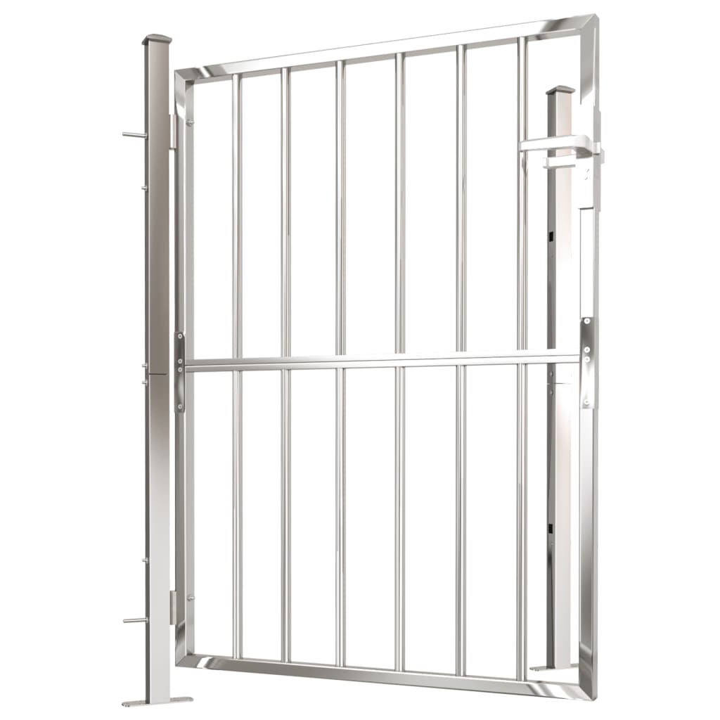 vidaXL Garden Gate 100x125 cm Stainless Steel