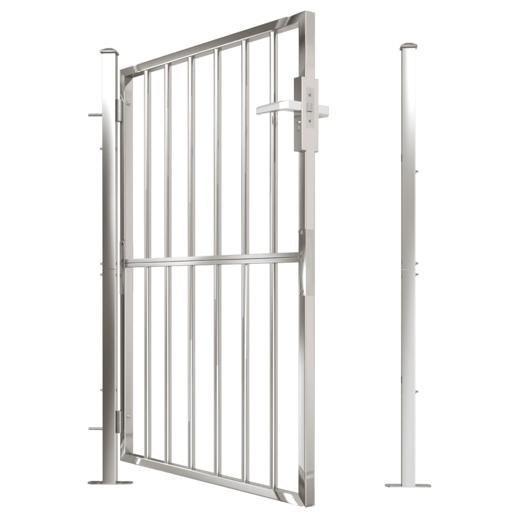 vidaXL Garden Gate 100x125 cm Stainless Steel