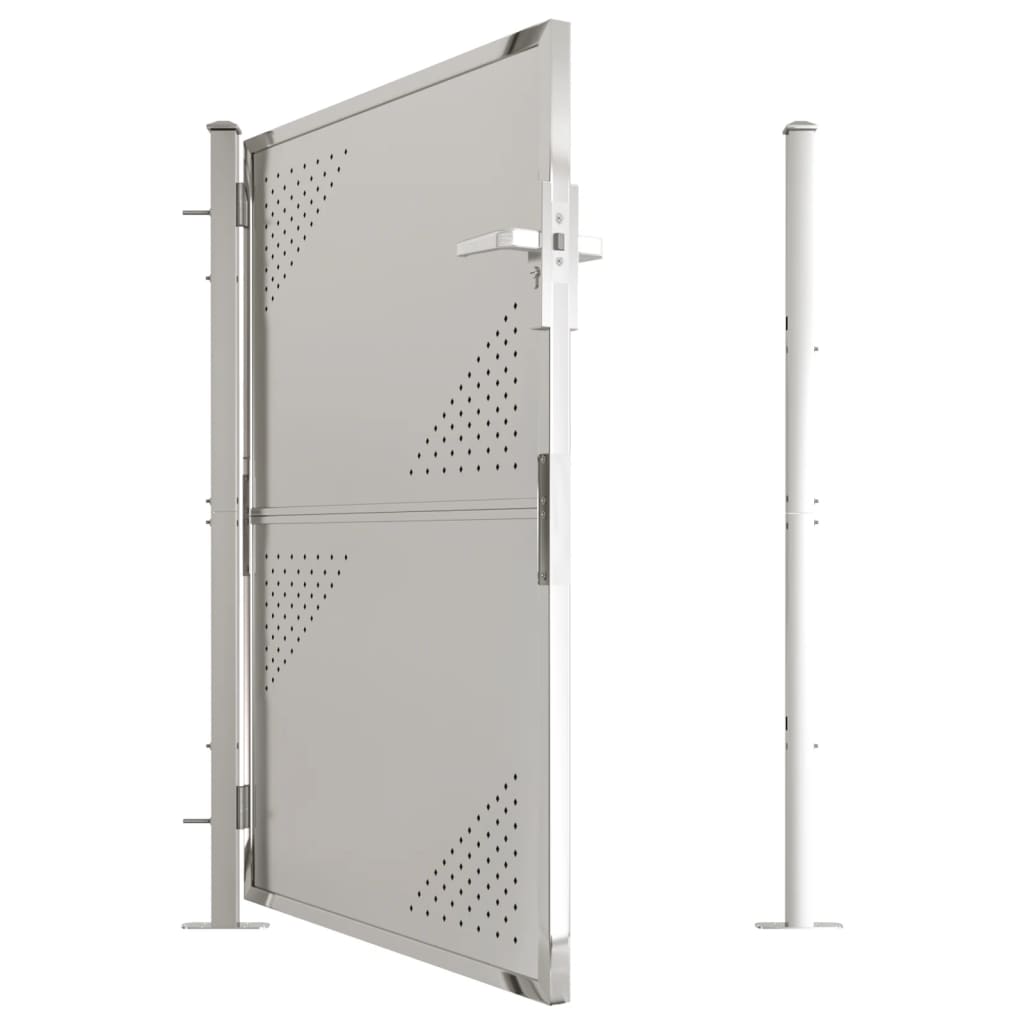 vidaXL Garden Gate 100x125 cm Stainless Steel