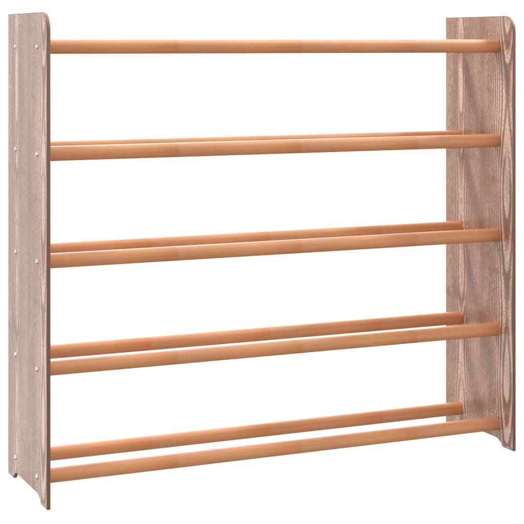 vidaXL Shoe Rack Brown 90x24x81 cm Engineered Wood