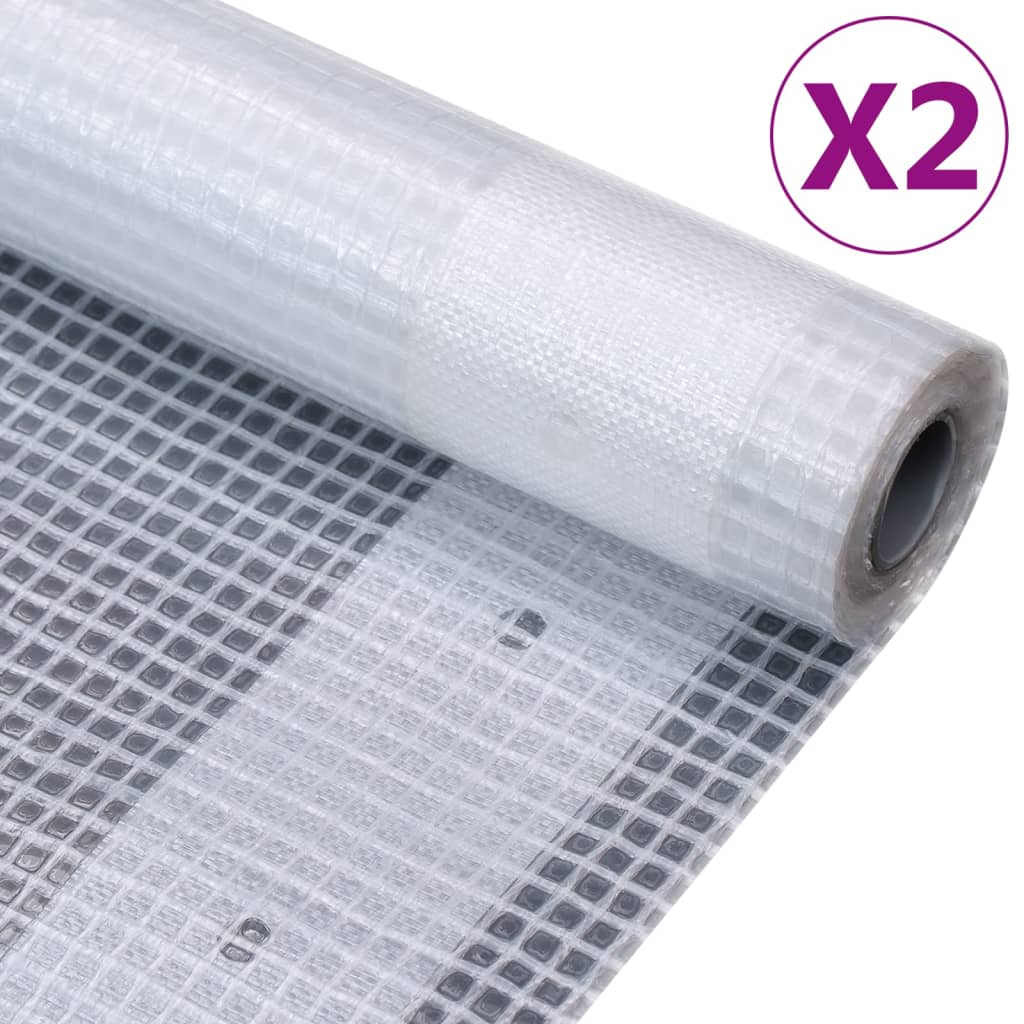 Leno Tarpaulins 2 pcs 260 g/m² 1,5x15 m White