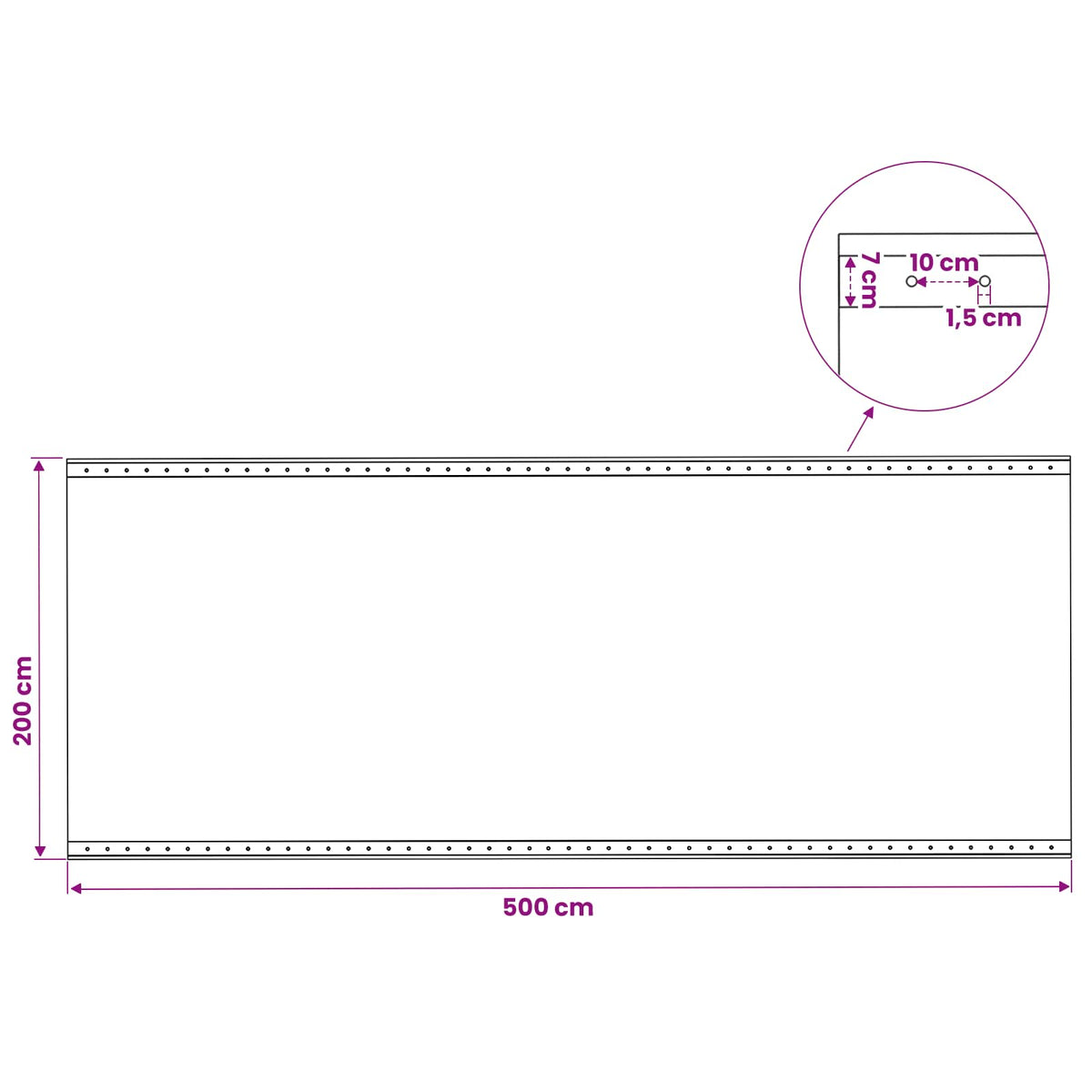 Leno Tarpaulins 2 pcs 260 g/m² 2x5 m White