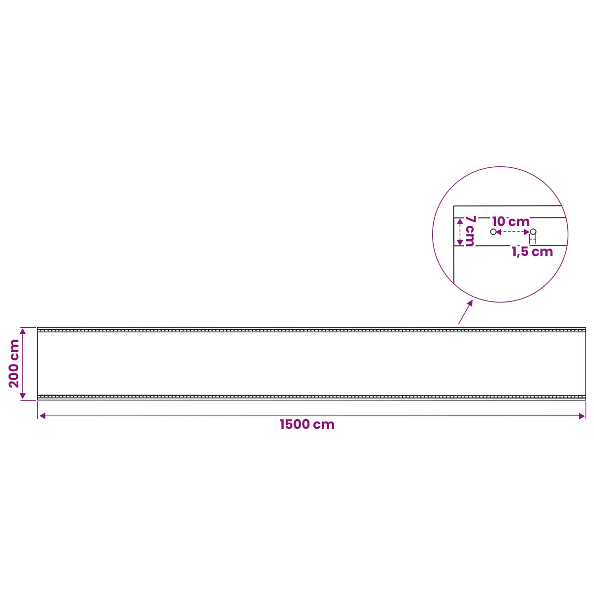 Leno Tarpaulins 2 pcs 260 g/m² 2x15 m White