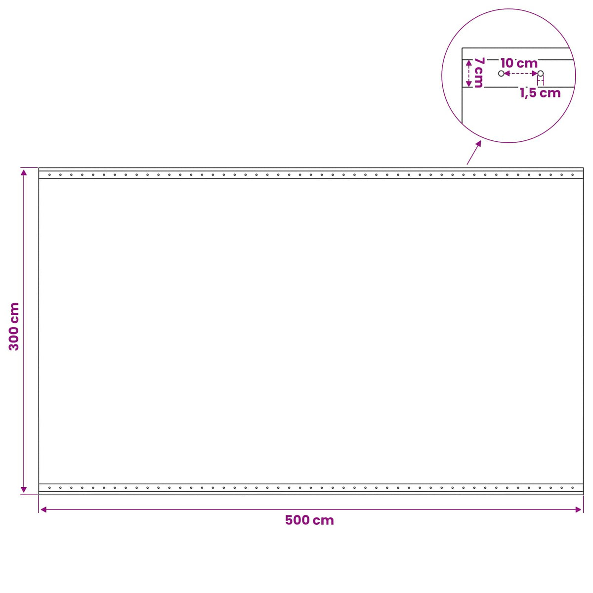 Leno Tarpaulins 2 pcs 260 g/m² 3x5 m White