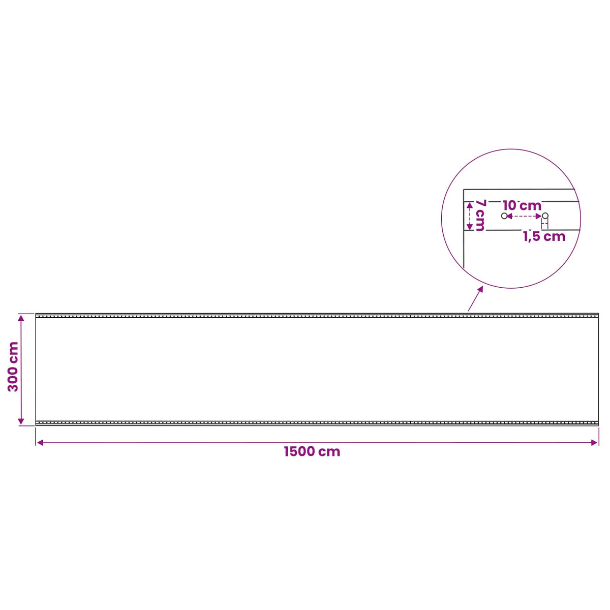 Leno Tarpaulins 2 pcs 260 g/m² 3x15 m White