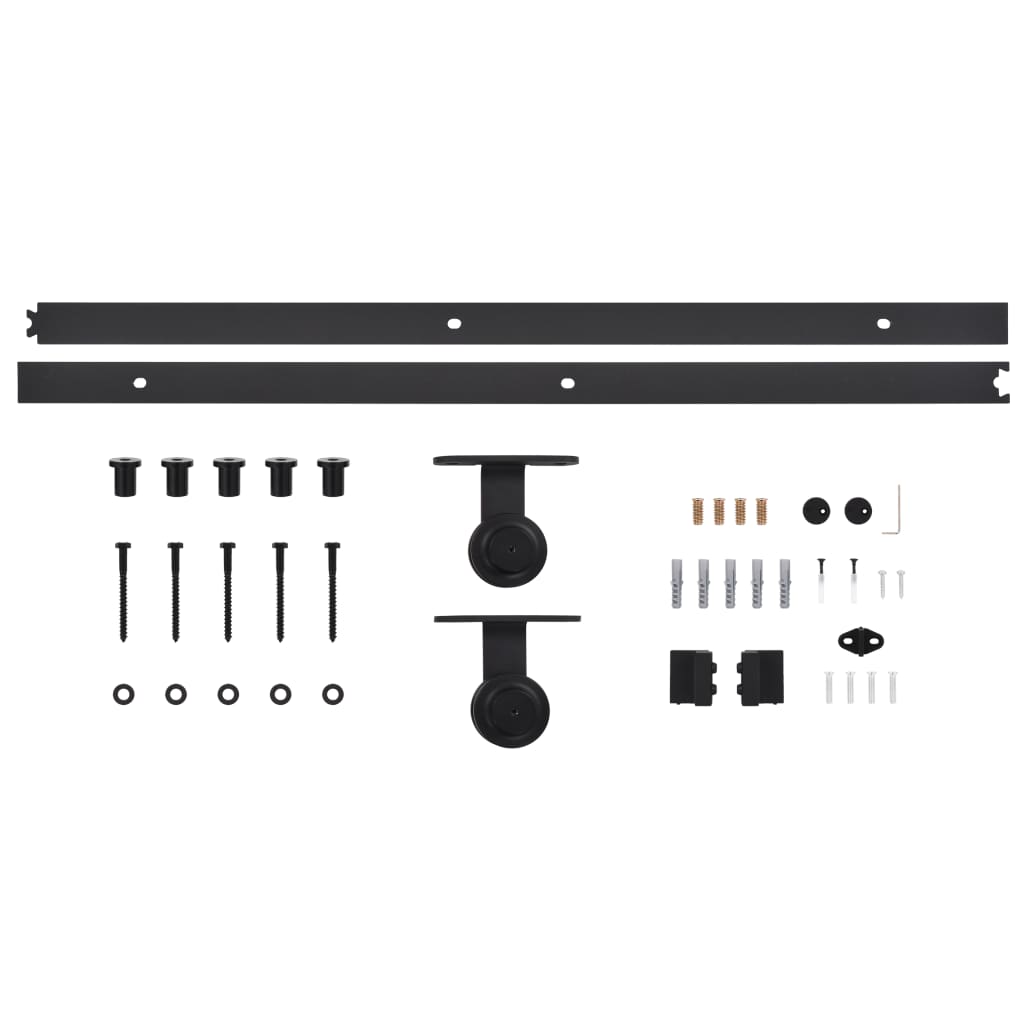 vidaXL Sliding Door with Hardware Set ESG Glass&Aluminium 76x205 cm