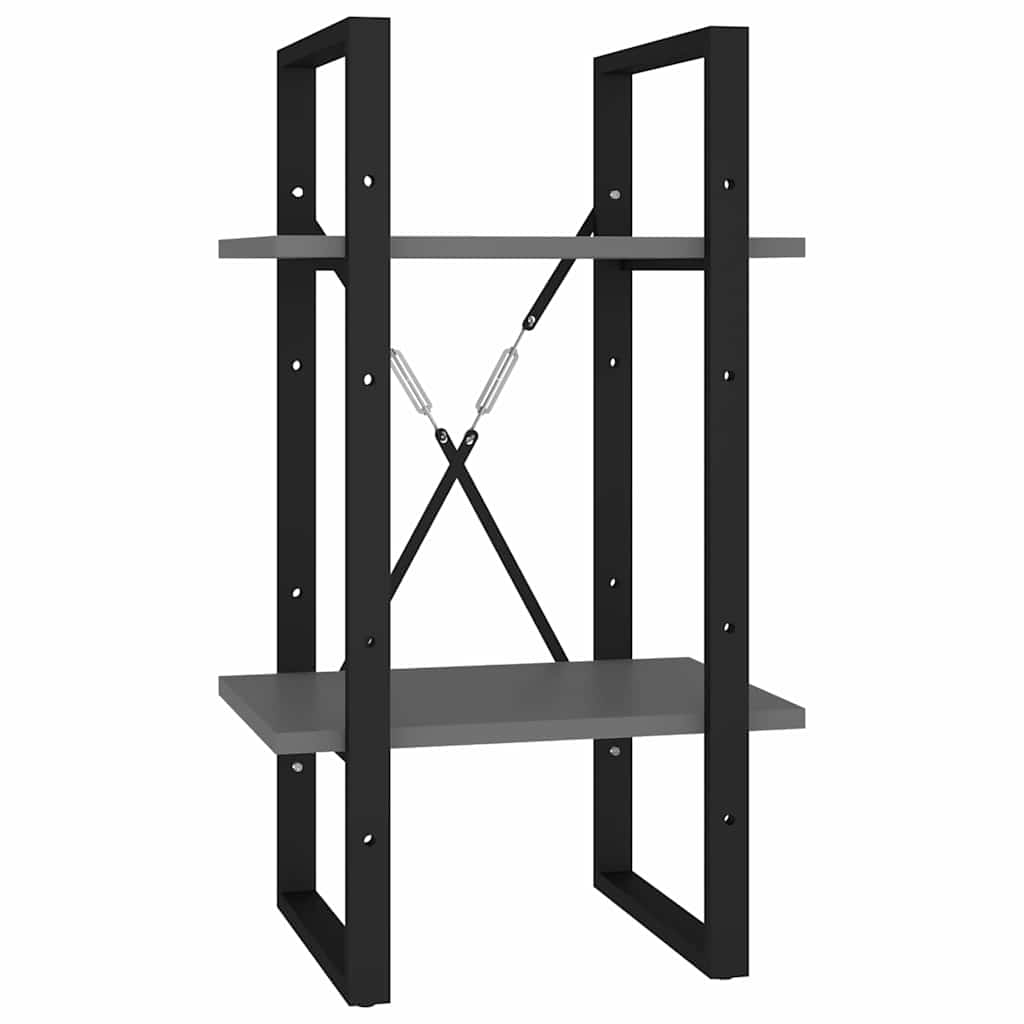 5-Tier Book Cabinet Grey 40x30x175 cm Engineered Wood
