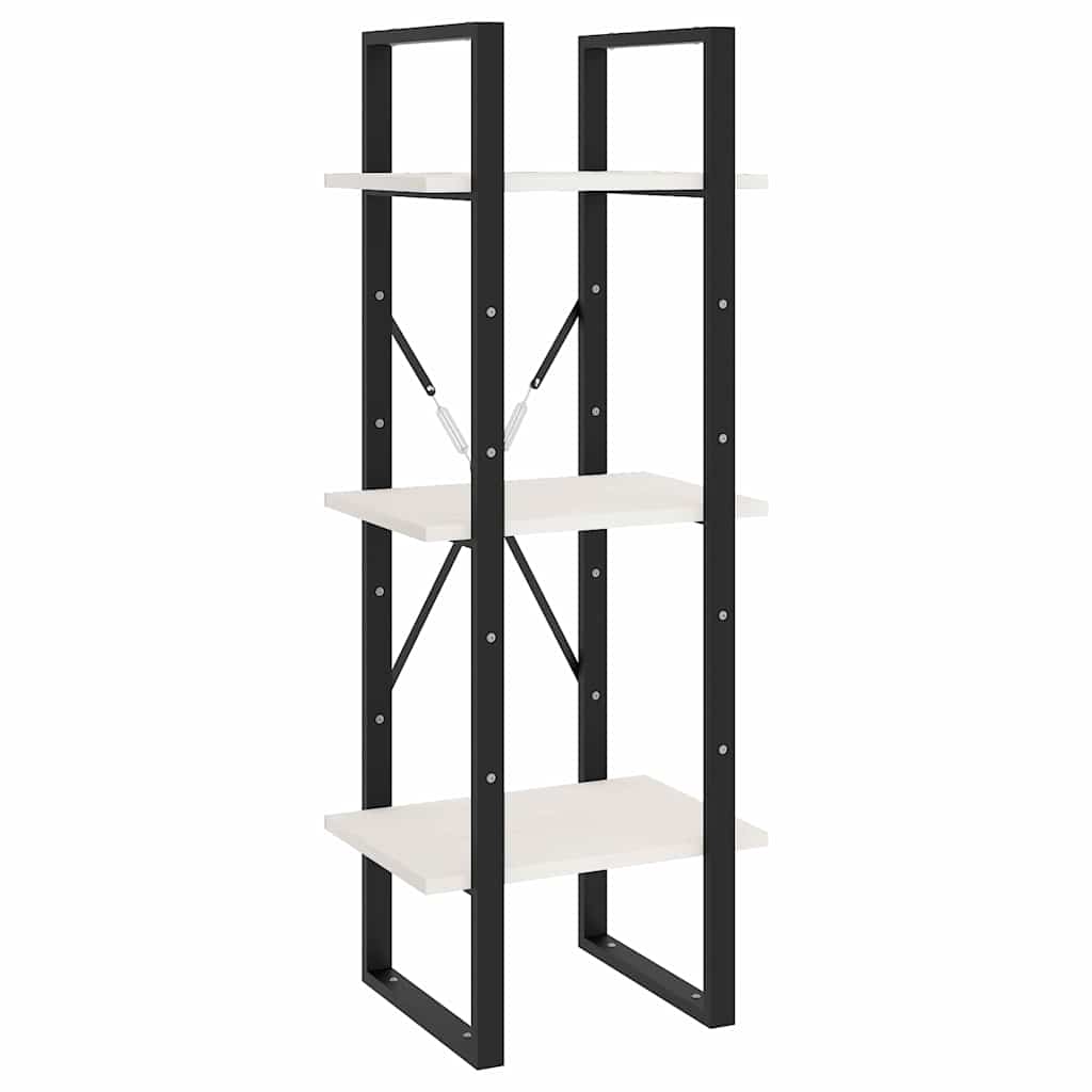 5-Tier Book Cabinet White 40x30x175 cm Solid Wood Pine