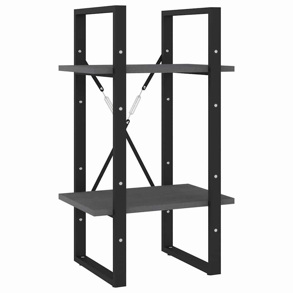 5-Tier Book Cabinet Grey 40x30x175 cm Solid Wood Pine