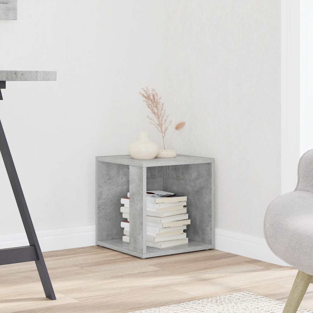 809012 vidaXL Side Table Concrete Grey 33x33x34,5 cm Engineered Wood