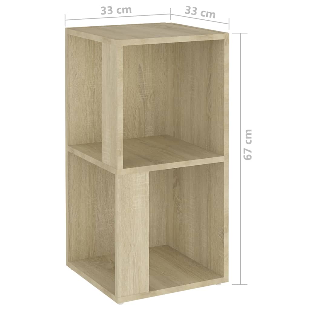 vidaXL Corner Cabinet Sonoma Oak 33x33x67 cm Engineered Wood