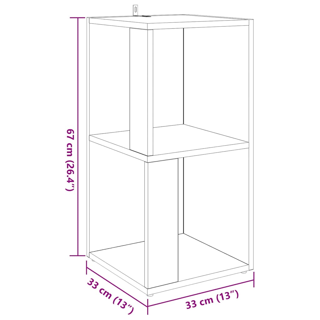 Corner Cabinet Concrete Grey 33x33x67 cm Engineered Wood