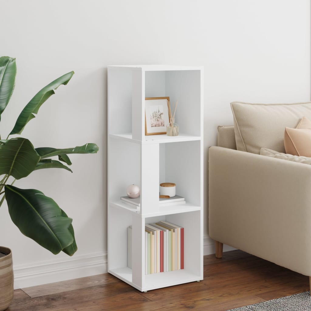 809026 vidaXL Corner Cabinet White 33x33x100 cm Engineered Wood