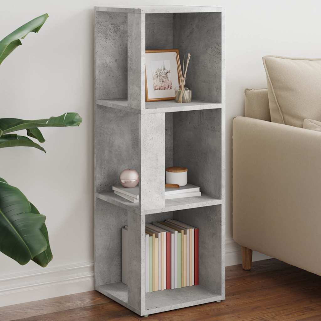 809030 vidaXL Corner Cabinet Concrete Grey 33x33x100 cm Engineered Wood
