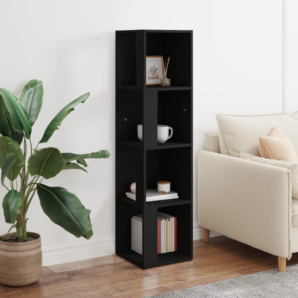 Corner Cabinet Black 33x33x132 cm Engineered Wood
