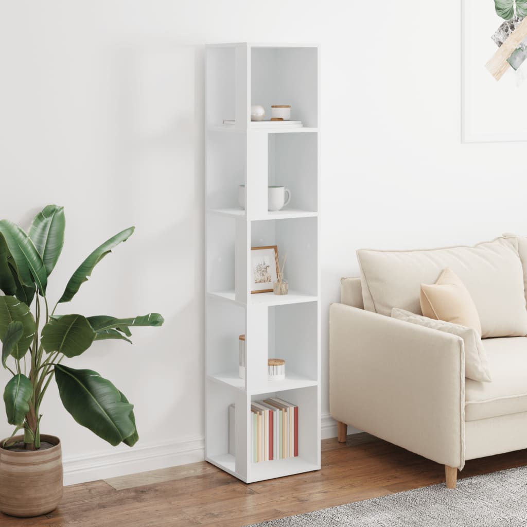 809044 vidaXL Corner Cabinet White 33x33x164,5 cm Engineered Wood