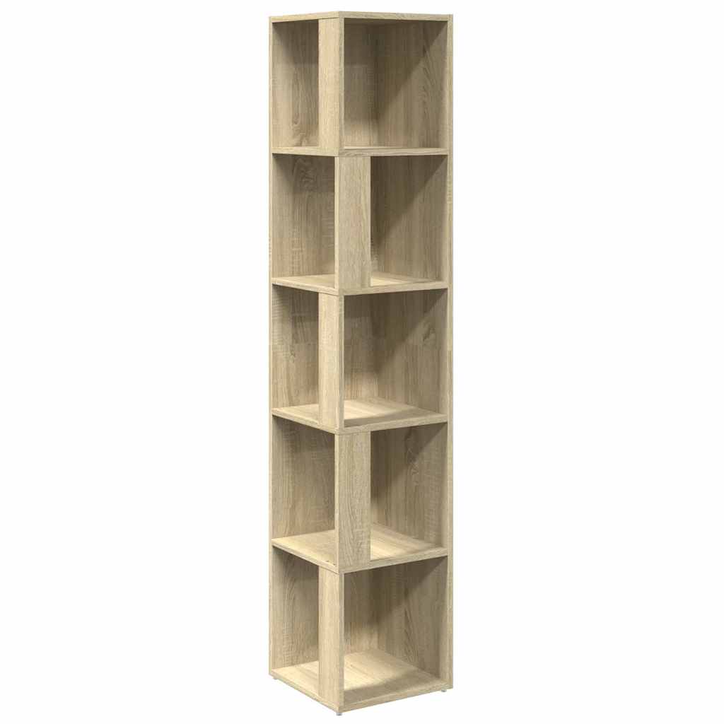 809047 vidaXL Corner Cabinet Sonoma Oak 33x33x164,5 cm Engineered Wood