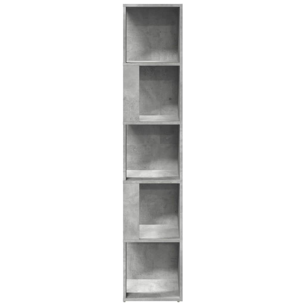 809048 vidaXL Corner Cabinet Concrete Grey 33x33x164,5 cm Engineered Wood