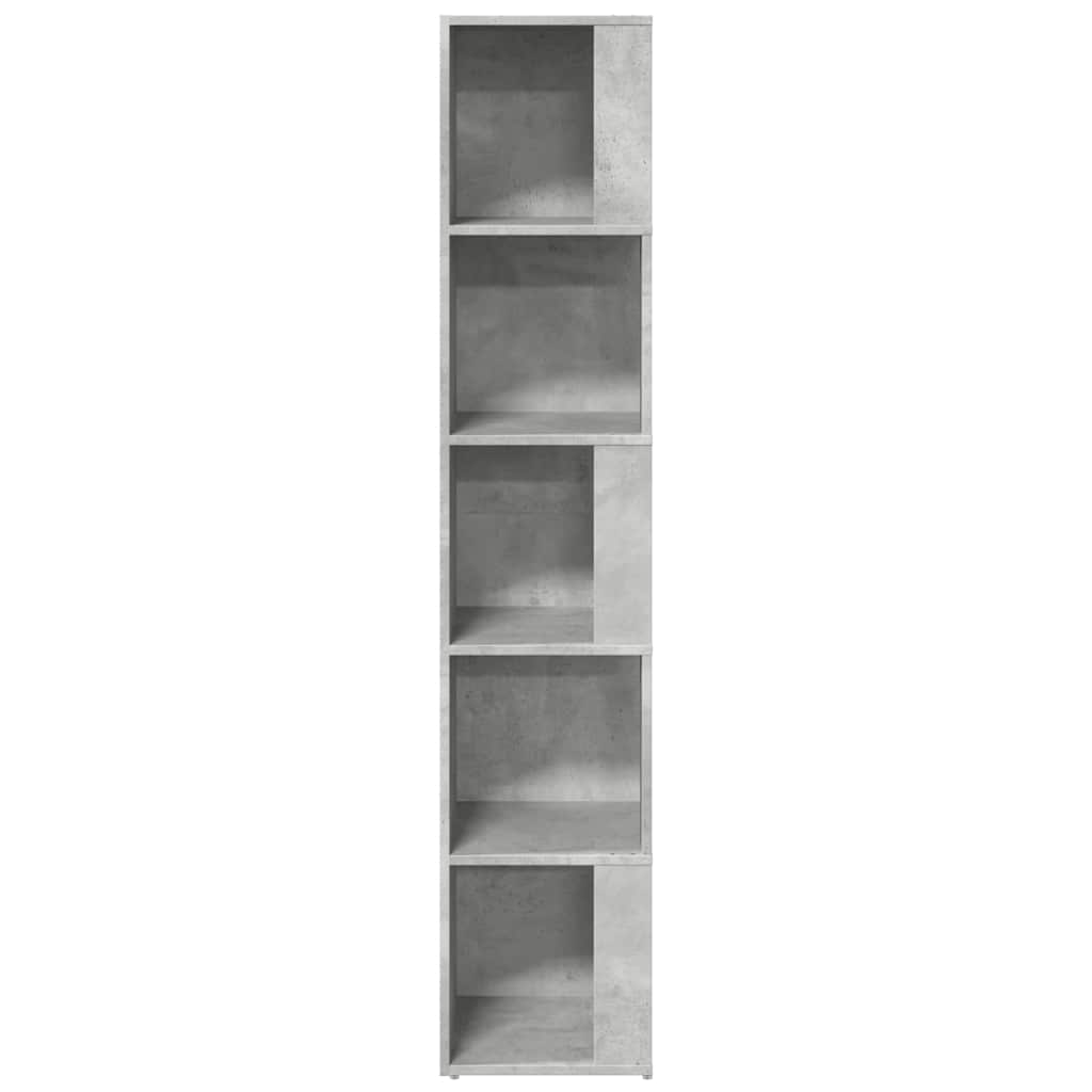 809048 vidaXL Corner Cabinet Concrete Grey 33x33x164,5 cm Engineered Wood