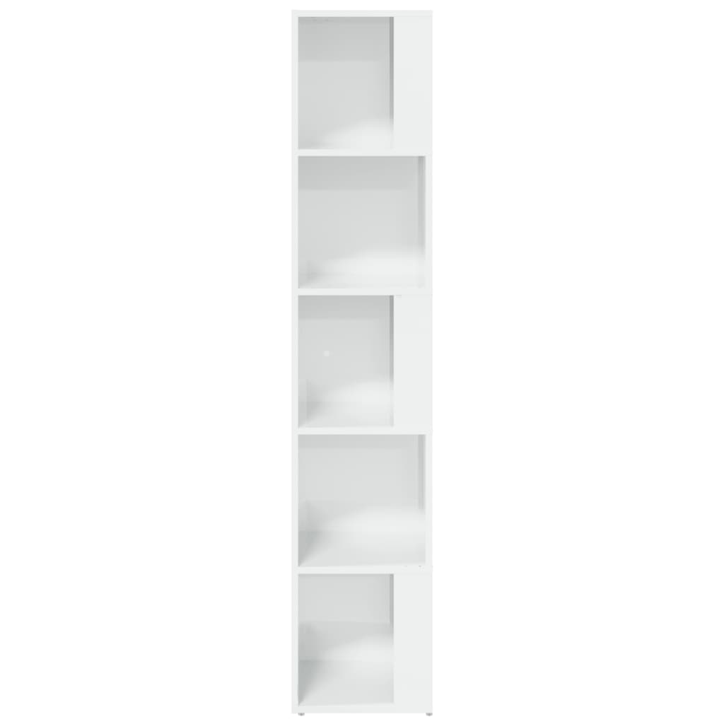 Armoire d'angle Blanc brillant 33x33x164,5 cm Bois d'ingénierie