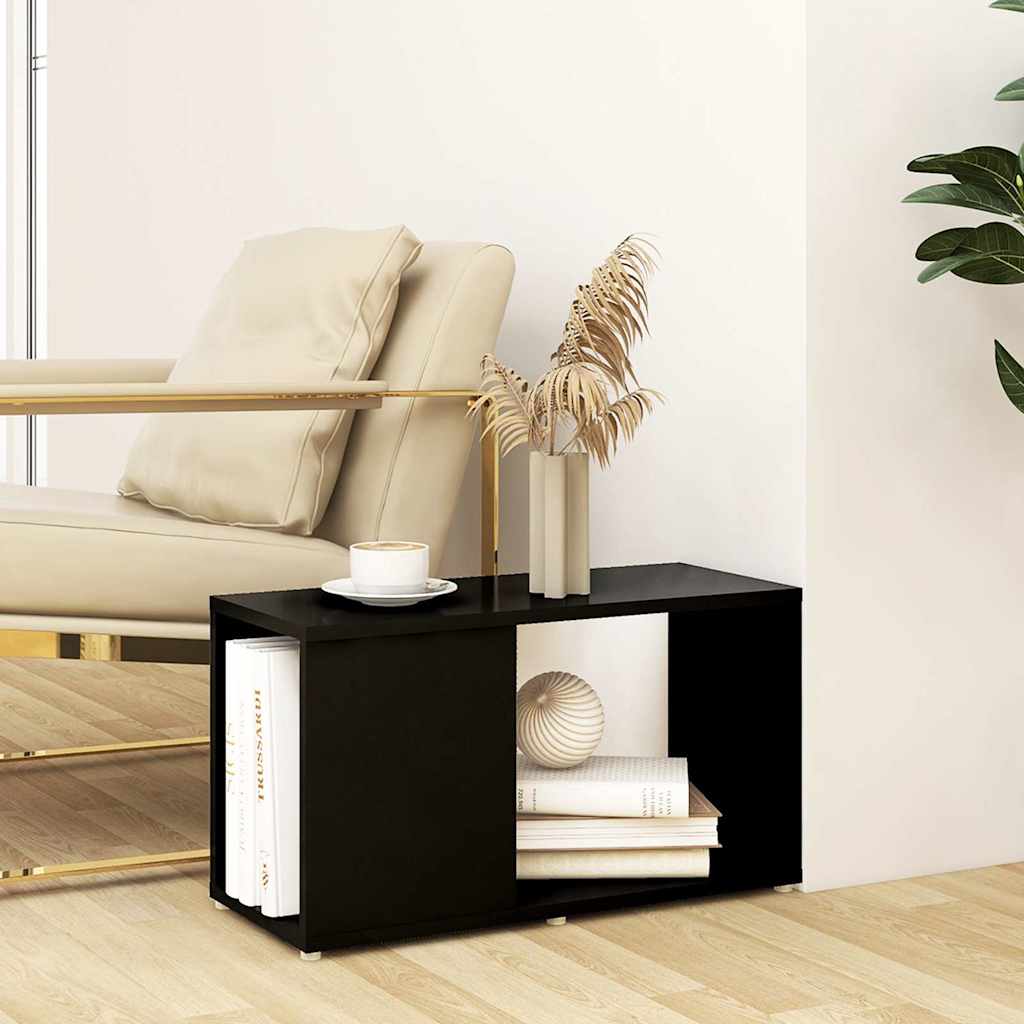 809054 vidaXL TV Cabinet Black 60x24x32cm Engineered Wood