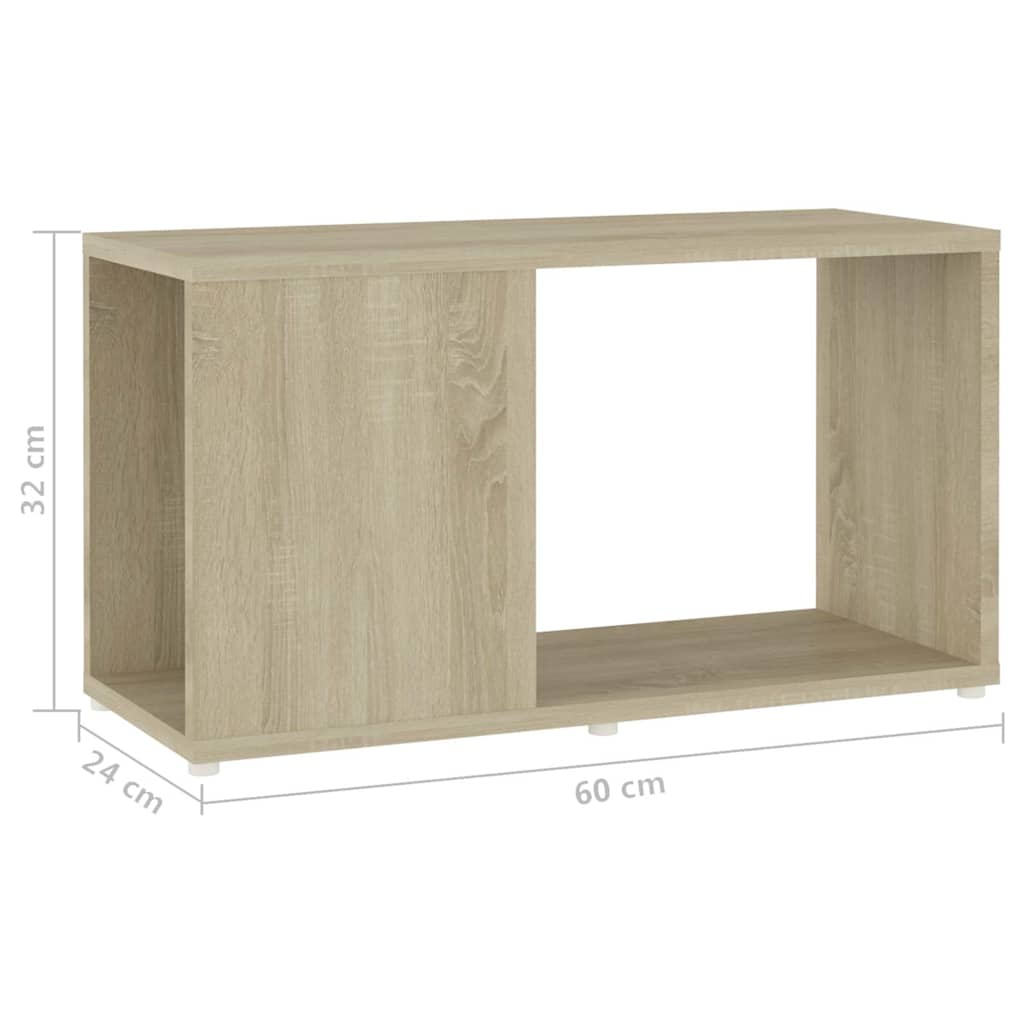 809056 vidaXL TV Cabinet Sonoma Oak 60x24x32cm Engineered Wood