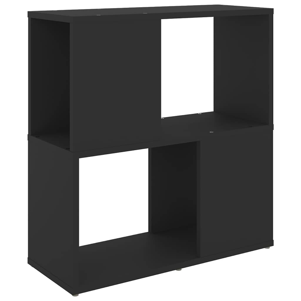 809063 vidaXL Book Cabinet Black 60x24x63 cm Engineered Wood