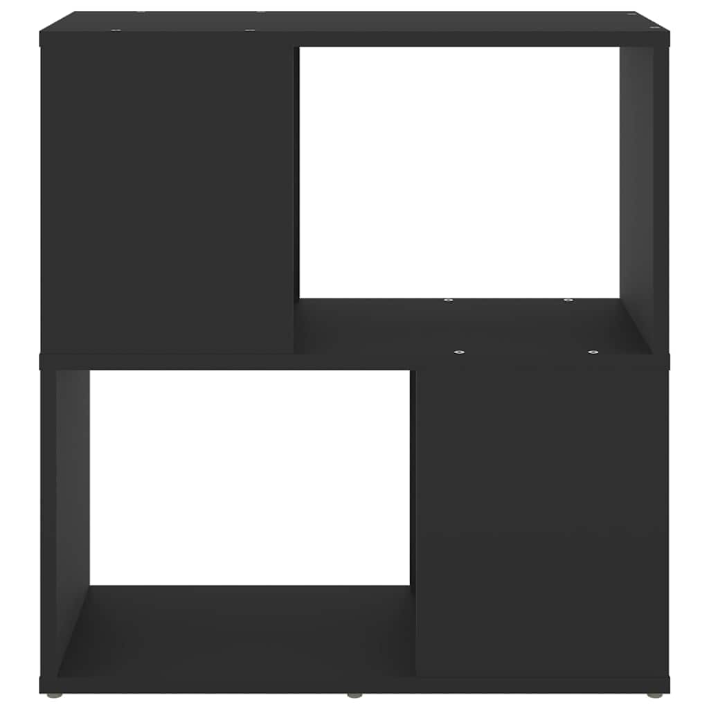 809063 vidaXL Book Cabinet Black 60x24x63 cm Engineered Wood