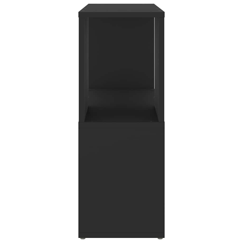 809063 vidaXL Book Cabinet Black 60x24x63 cm Engineered Wood