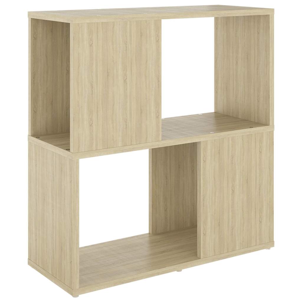 809065 vidaXL Book Cabinet Sonoma Oak 60x24x63 cm Engineered Wood