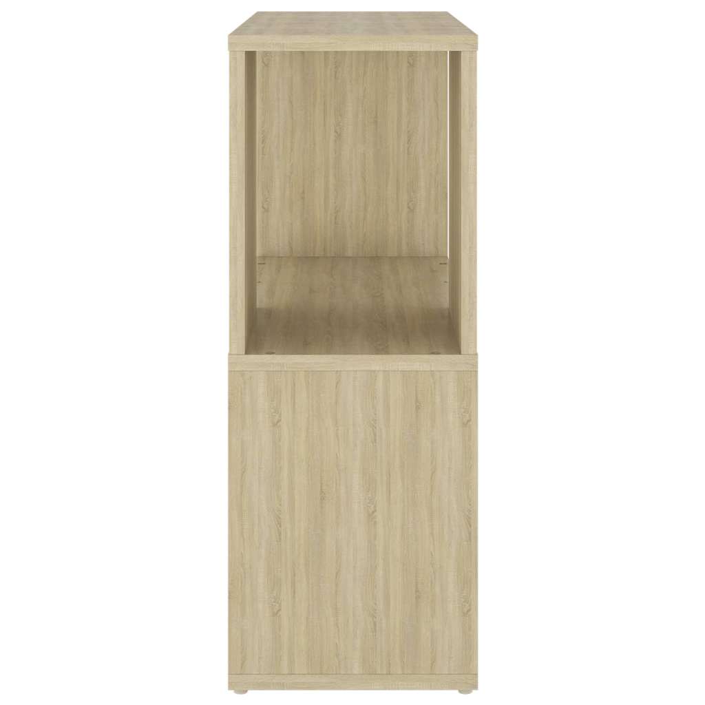 809065 vidaXL Book Cabinet Sonoma Oak 60x24x63 cm Engineered Wood