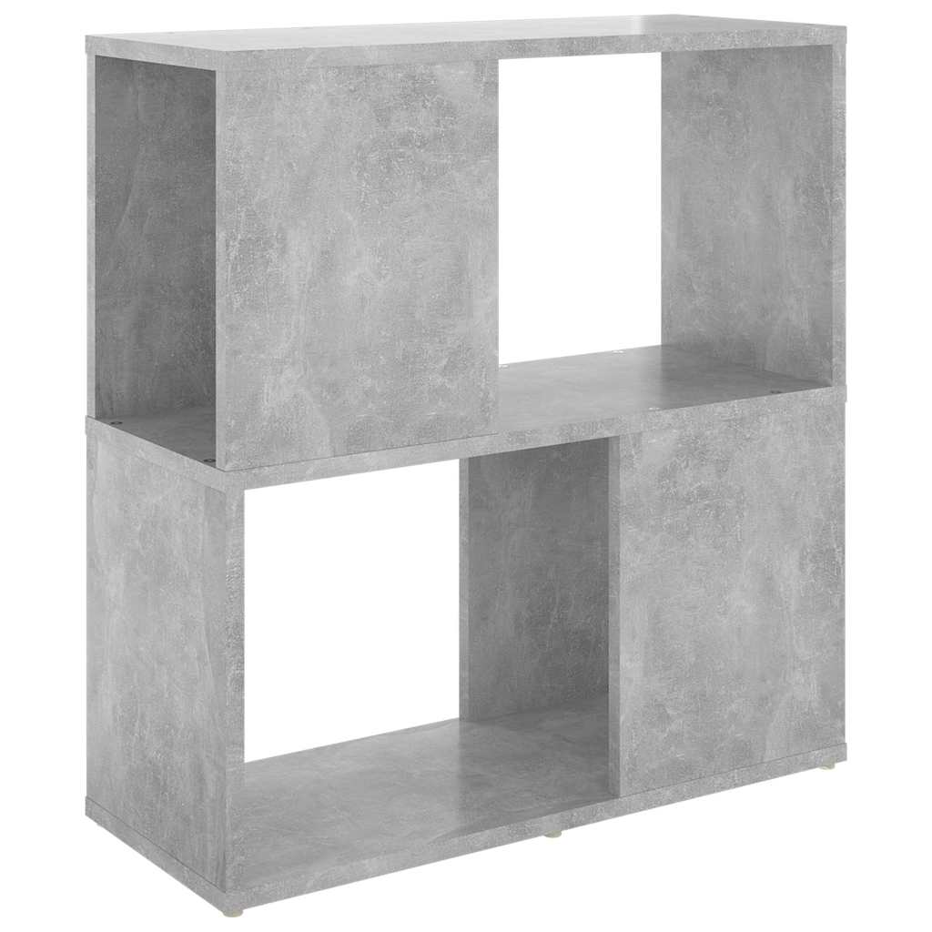 809066 vidaXL Book Cabinet Concrete Grey 60x24x63 cm Engineered Wood