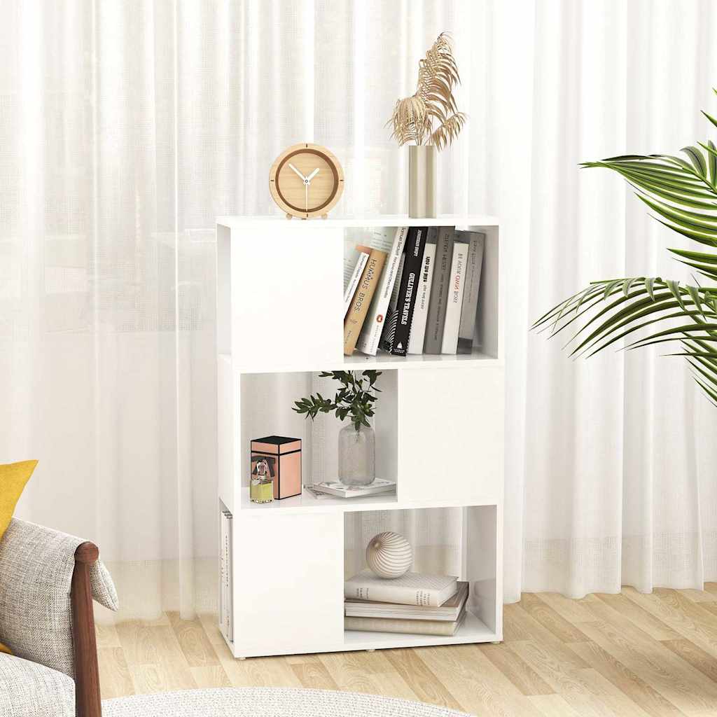 809071 vidaXL Book Cabinet Room Divider White 60x24x94 cm Engineered Wood