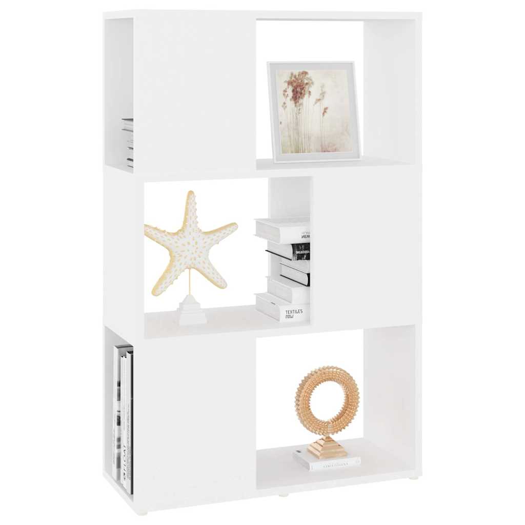 809071 vidaXL Book Cabinet Room Divider White 60x24x94 cm Engineered Wood