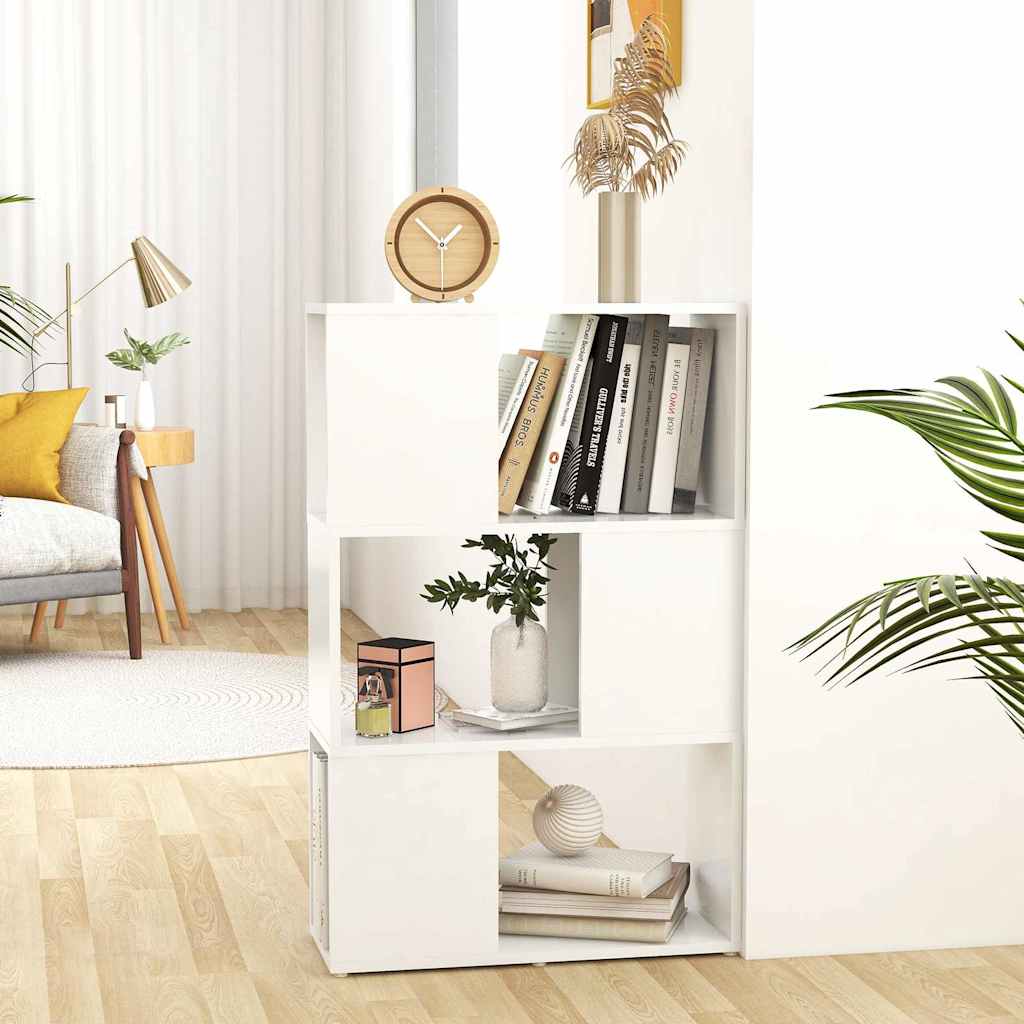 809071 vidaXL Book Cabinet Room Divider White 60x24x94 cm Engineered Wood