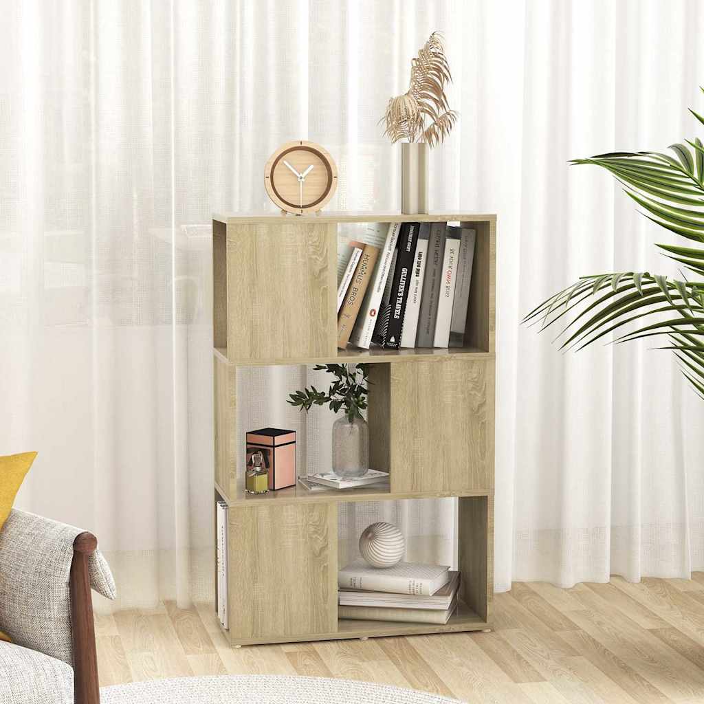 Book Cabinet Room Divider Sonoma Oak 60x24x94cm Engineered Wood