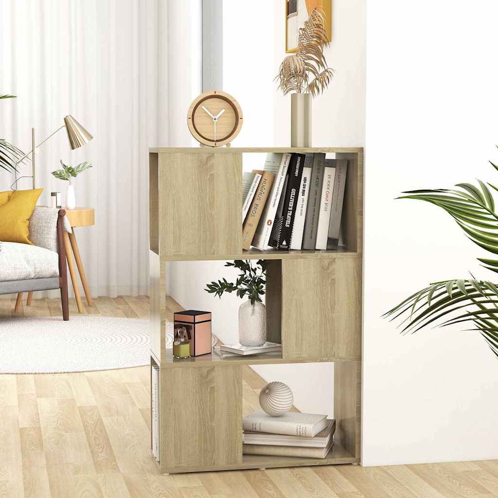 Book Cabinet Room Divider Sonoma Oak 60x24x94cm Engineered Wood