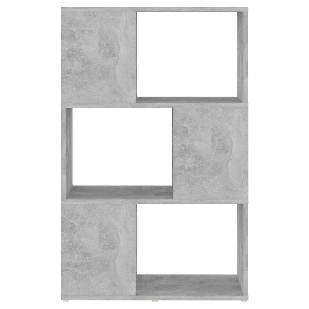 809075 vidaXL Book Cabinet Room Divider Concrete Grey 60x24x94 cm Engineered Wood