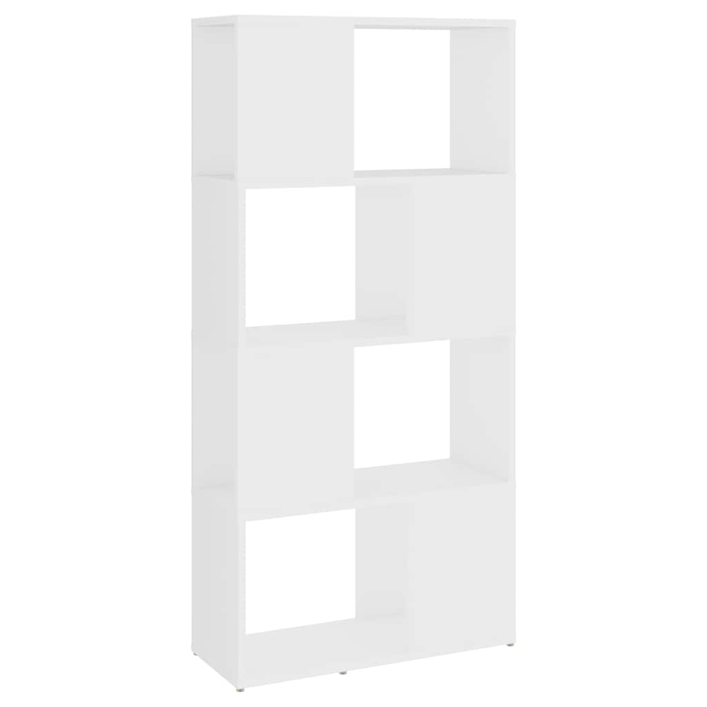809080 vidaXL Book Cabinet Room Divider White 60x24x124,5 cm Engineered Wood