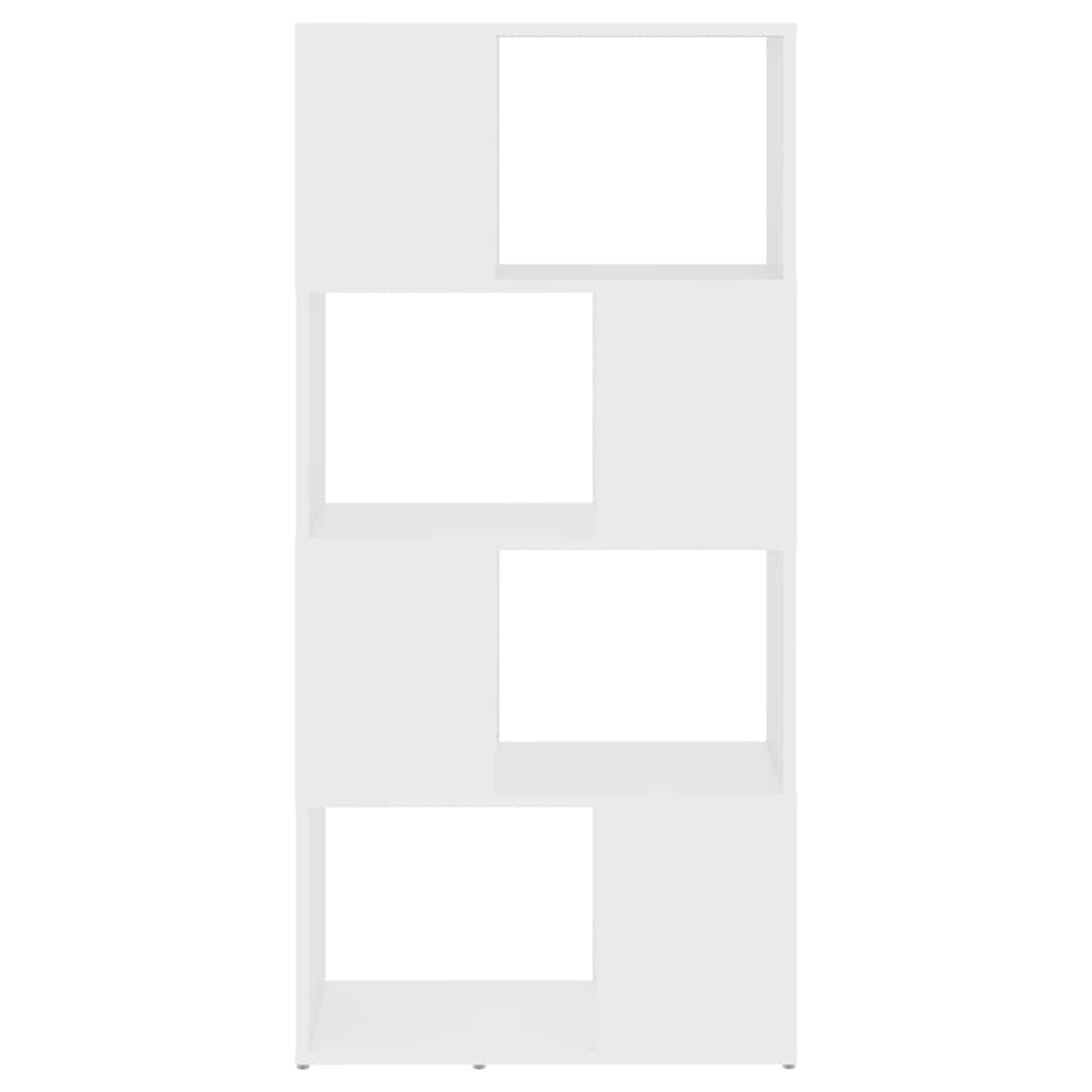 809080 vidaXL Book Cabinet Room Divider White 60x24x124,5 cm Engineered Wood